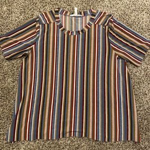 BCBG Aztec hippie boho short sleeve size Large